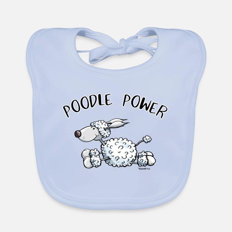 Poodle Power Baby Bio-Lätzchen