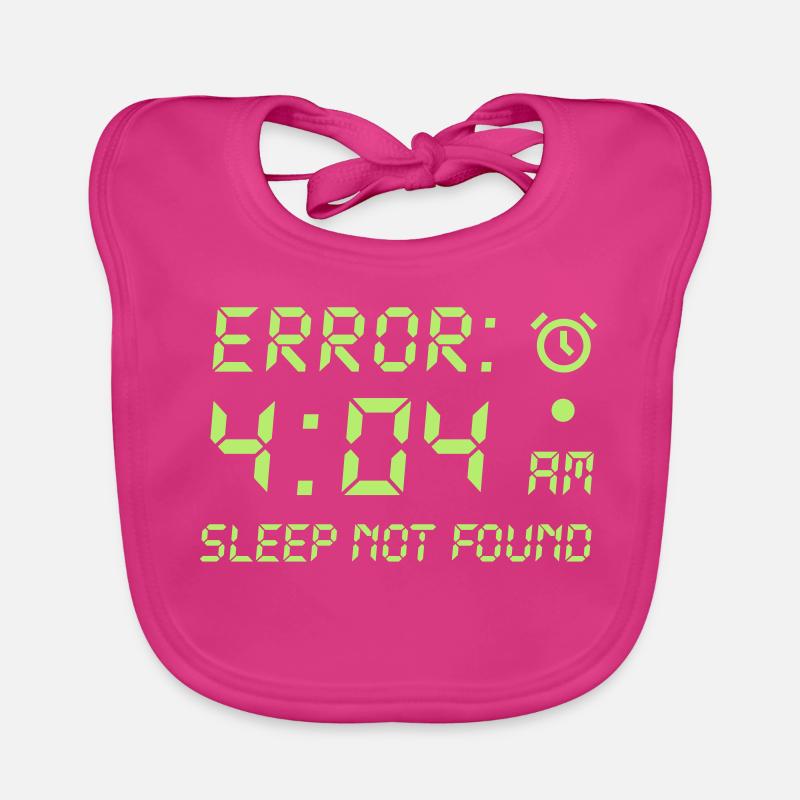 Error 404, sleep not found funny programmer gamer Organic Baby Bibs