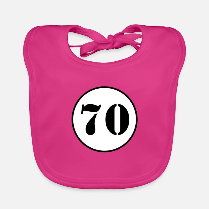 NUMMER 70 Siebzig Geburtstag Geschenk Baby Bio-Lätzchen