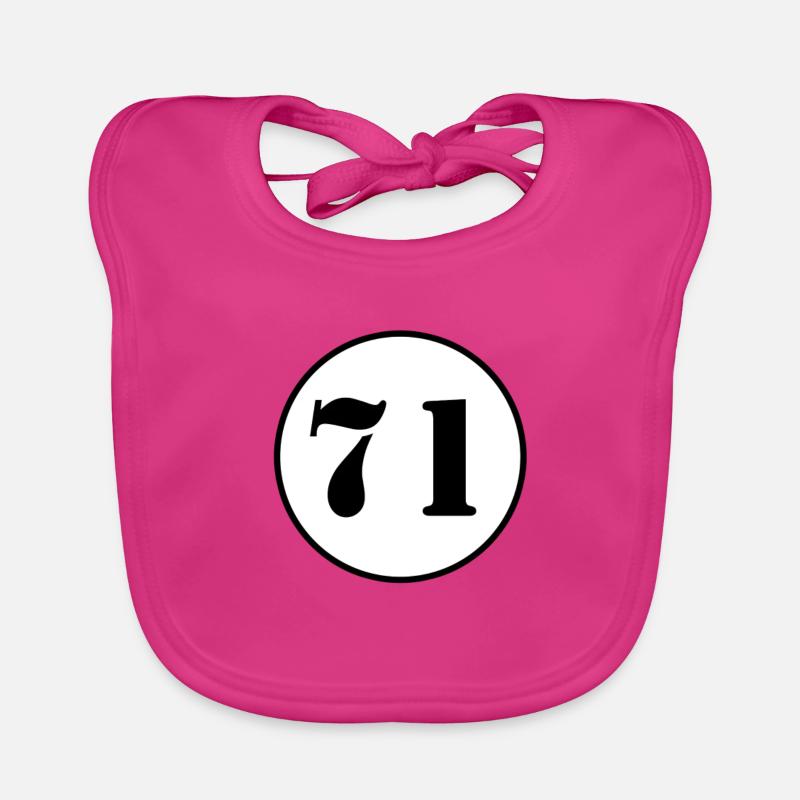 NUMMER 71 Einundsiebzig Geburtstag Geschenk Baby Bio-Lätzchen