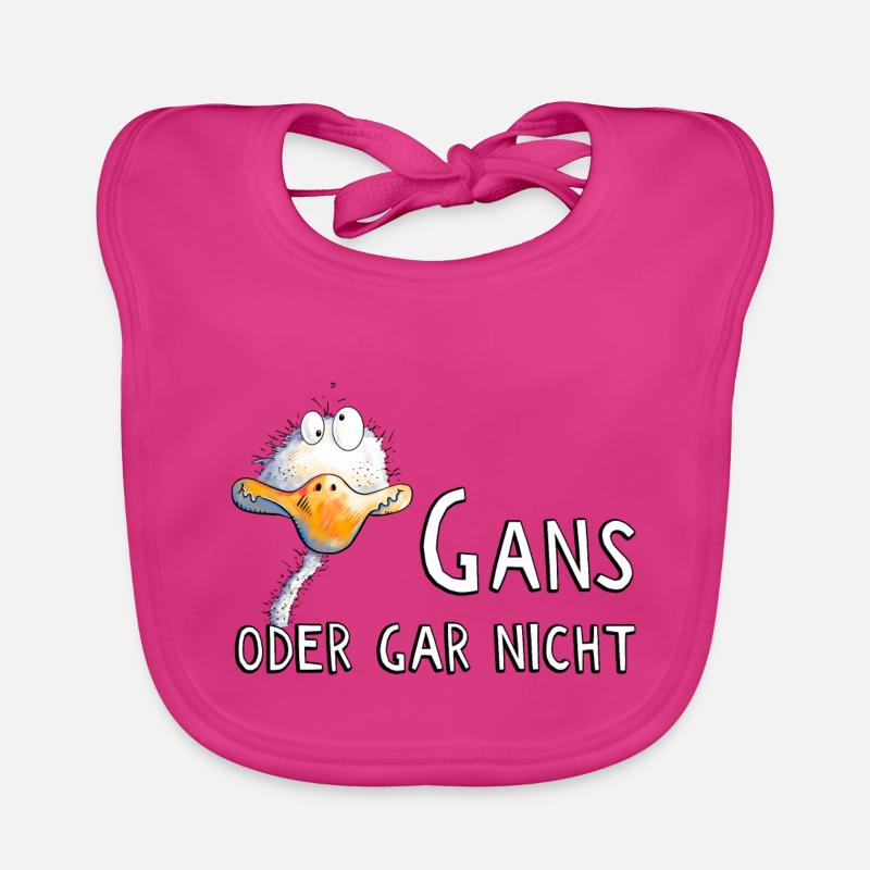 Gans Oder Gar Nicht I Gänse Wortspiel Baby Bio-Lätzchen