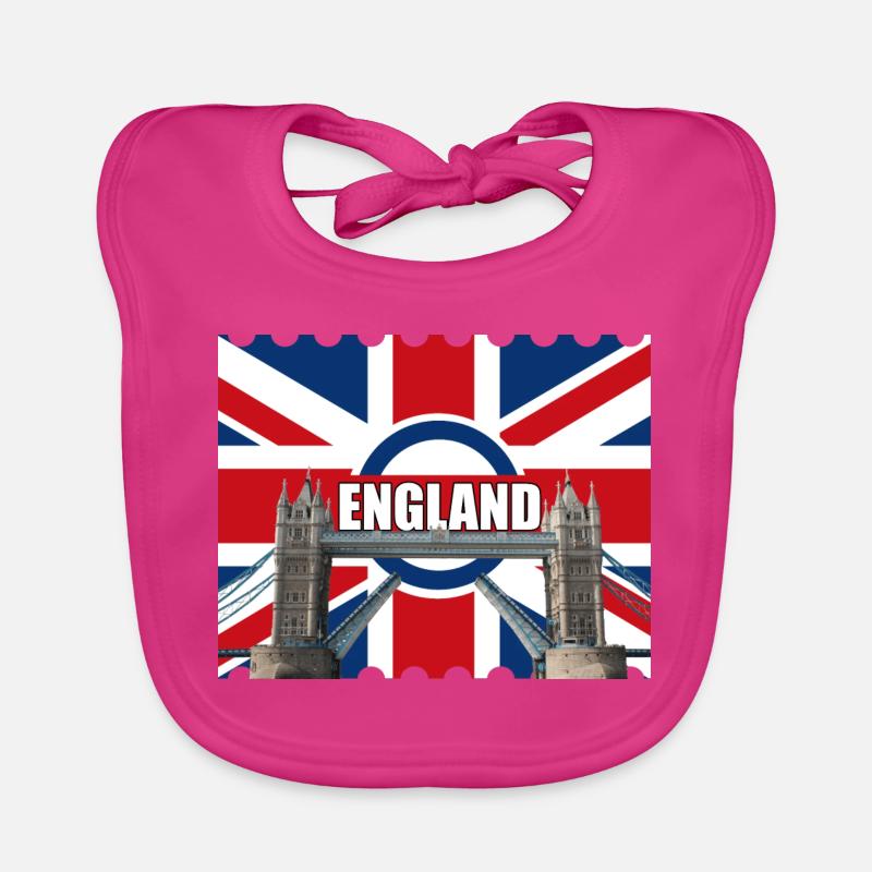 Drapeau de l’Angleterre Tower Bridge Bavoir bio Bébé