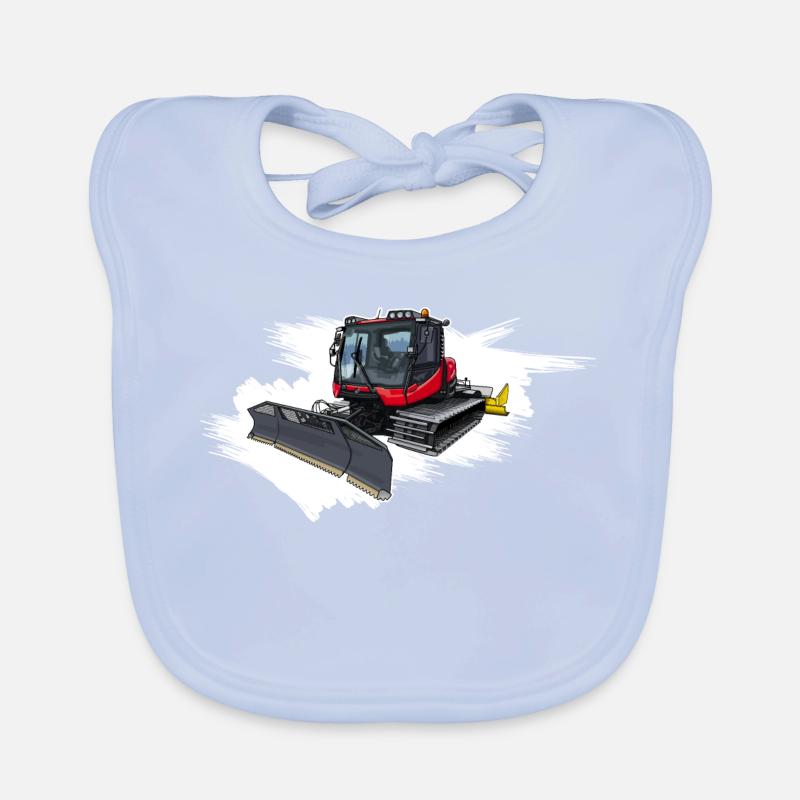 Snowcat dans la neige Bavoir bio Bébé