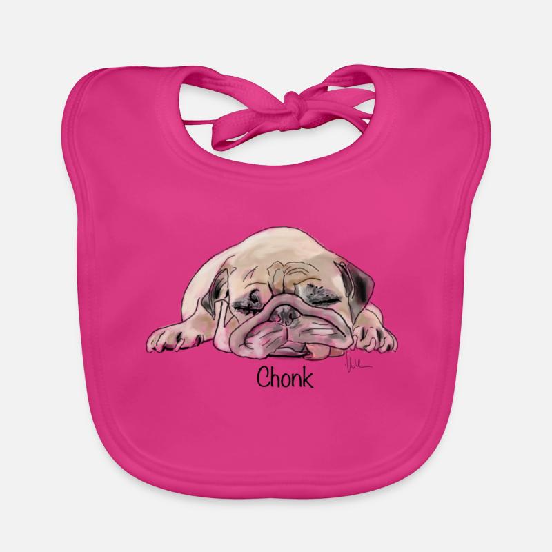 Chonk - Bavoir bio Bébé - fuchsia