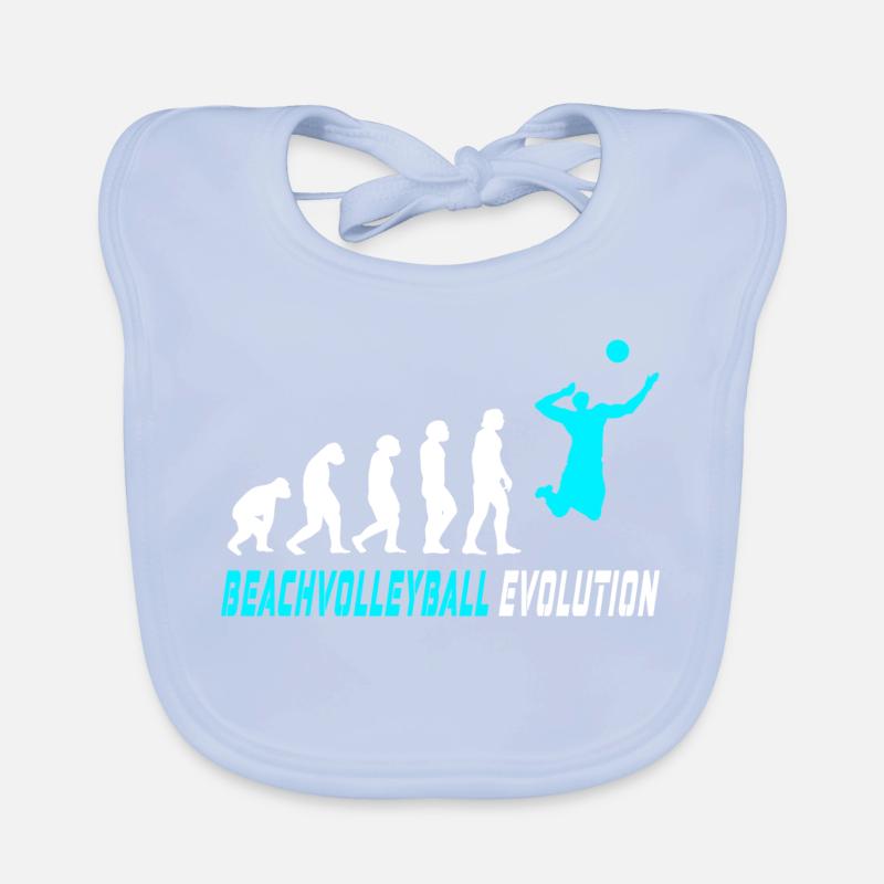 Beach volleyball evolution design / gift idea Organic Baby Bibs
