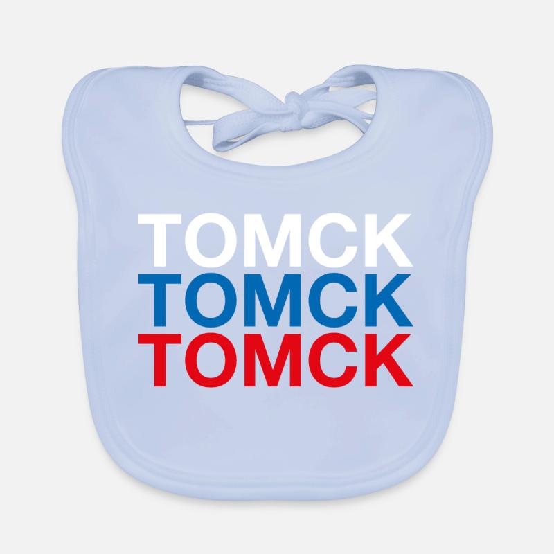TOMSK Russie Cyrillique Drapeau russe Bavoir bio Bébé
