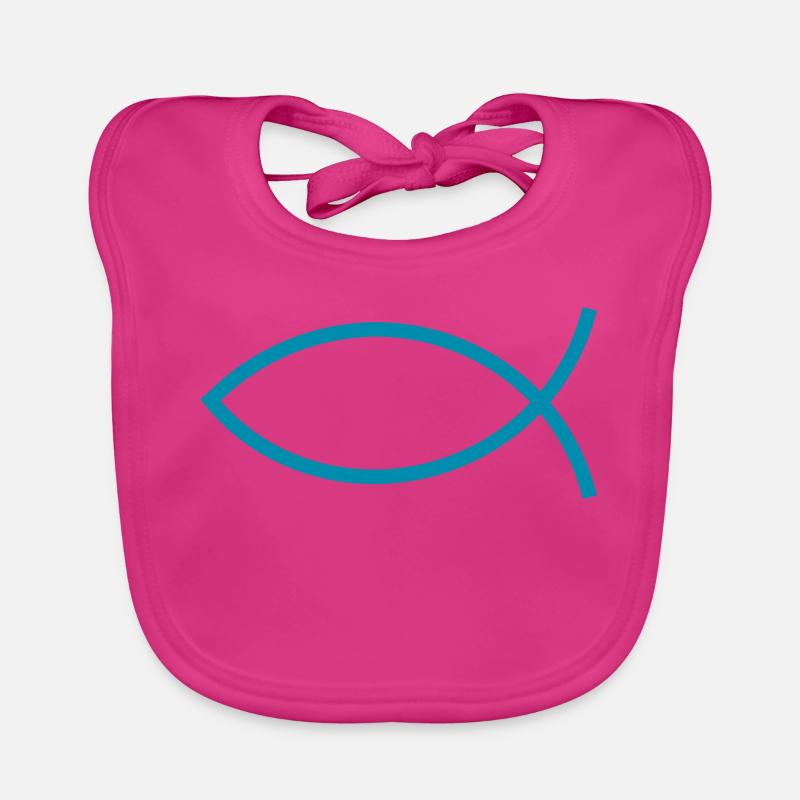 Jesus fish Ichthys fish fish Organic Baby Bibs