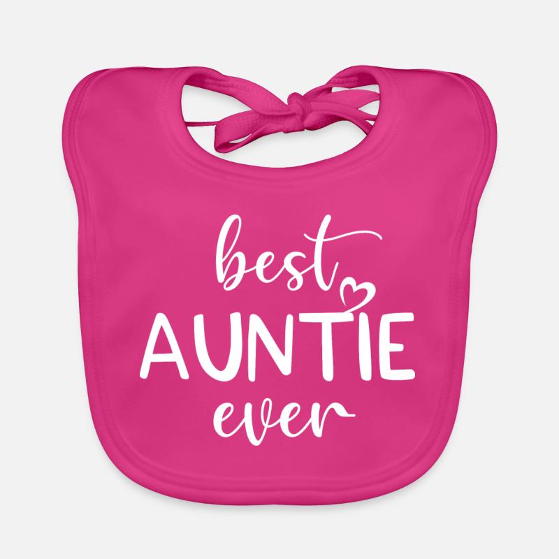 best Auntie ever - Bavoir bio Bébé - fuchsia