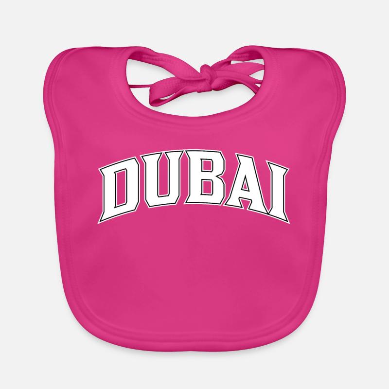 Dubai lettering in the arch Organic Baby Bibs