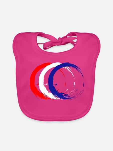 Kroatien - Baby Bio-Lätzchen - Fuchsia - Vorne