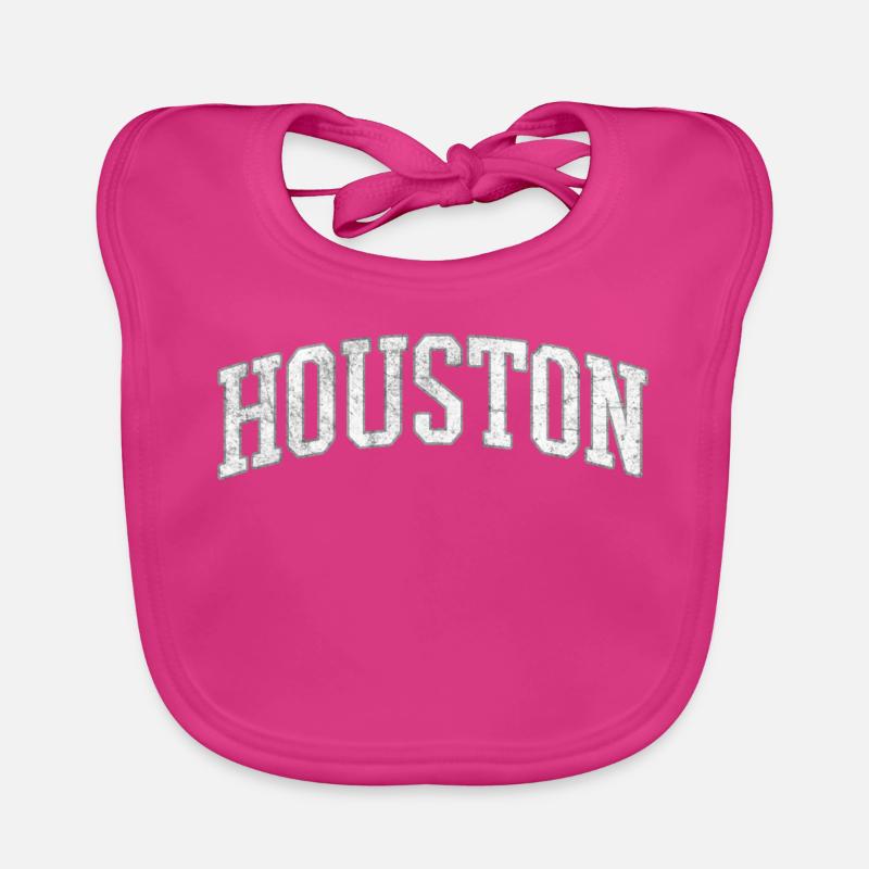 Houston Stone Block Logo Organic Baby Bibs