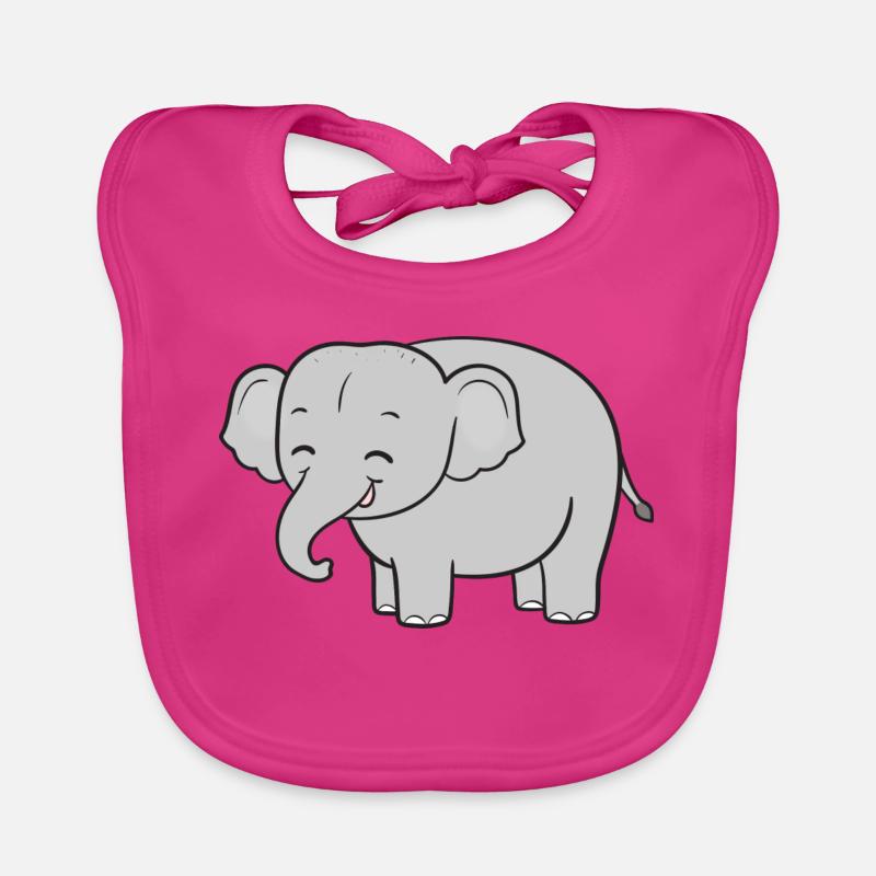 Éléphants éléphants Bavoir bio Bébé