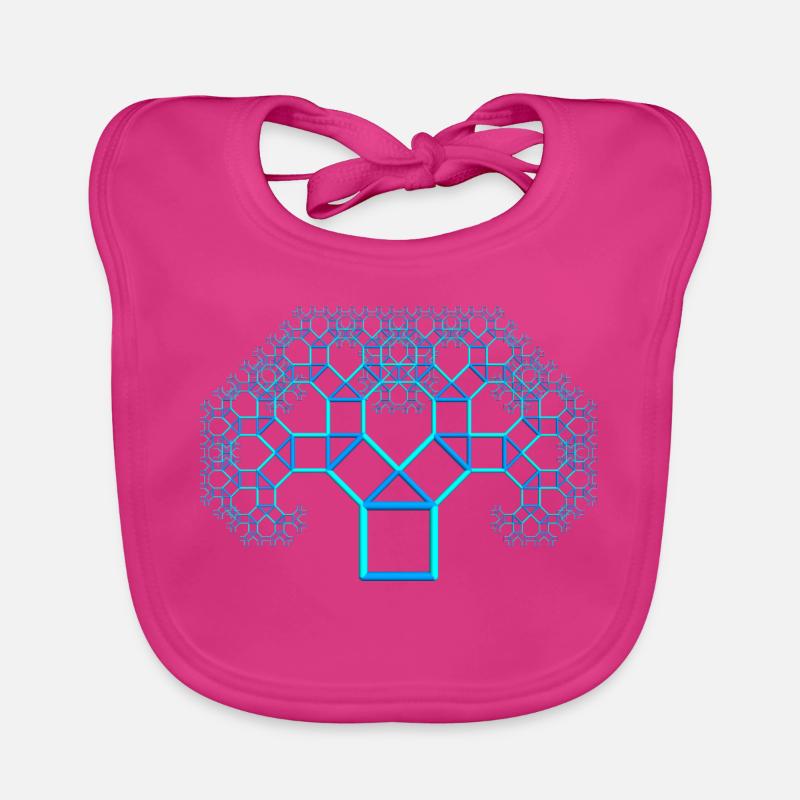 pythagoras tree - Baby Bio-Lätzchen - Fuchsia