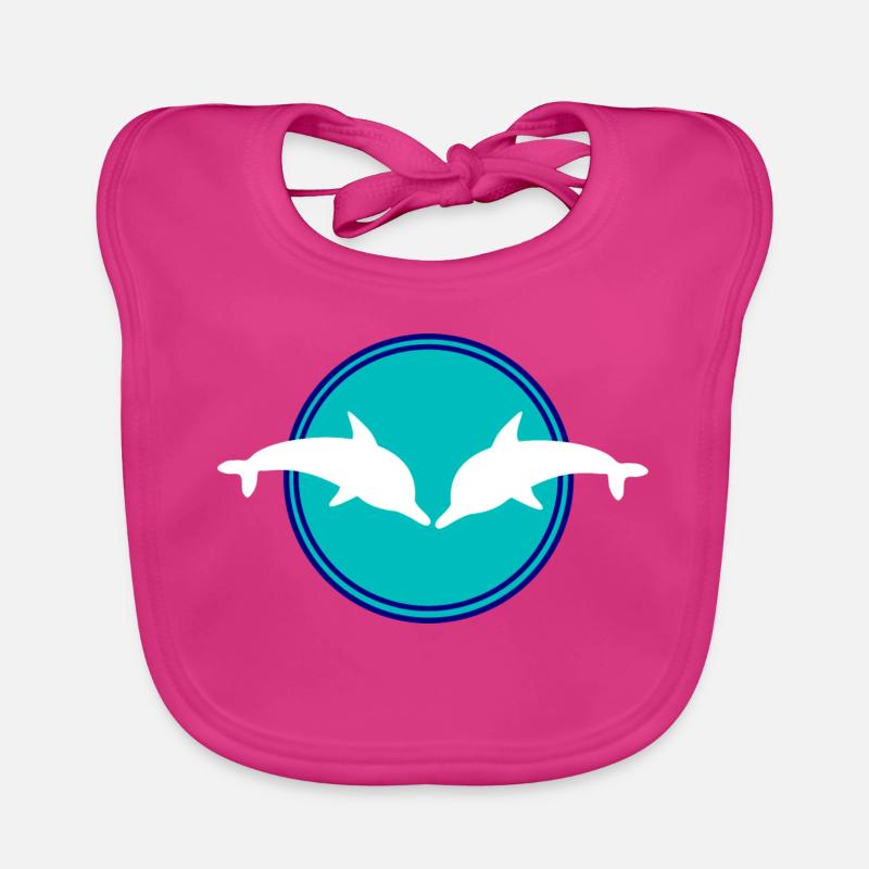 Dolphin Dolphins Organic Baby Bibs