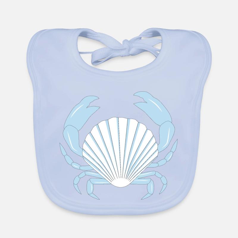 Blaue Krabbe Baby Bio-Lätzchen
