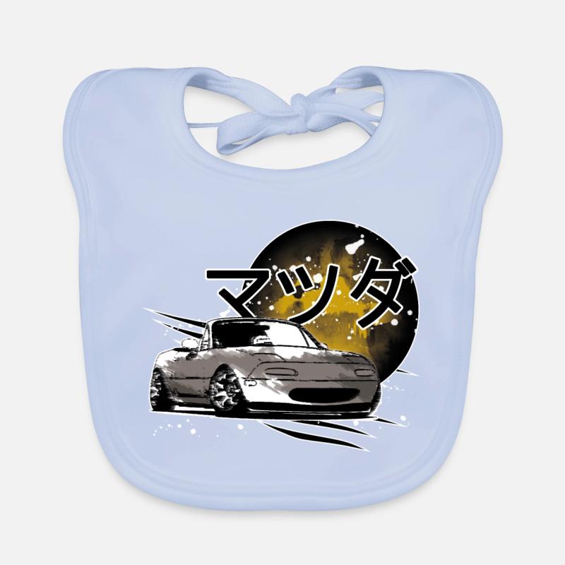 Japanese car Miata Mx5 Organic Baby Bibs