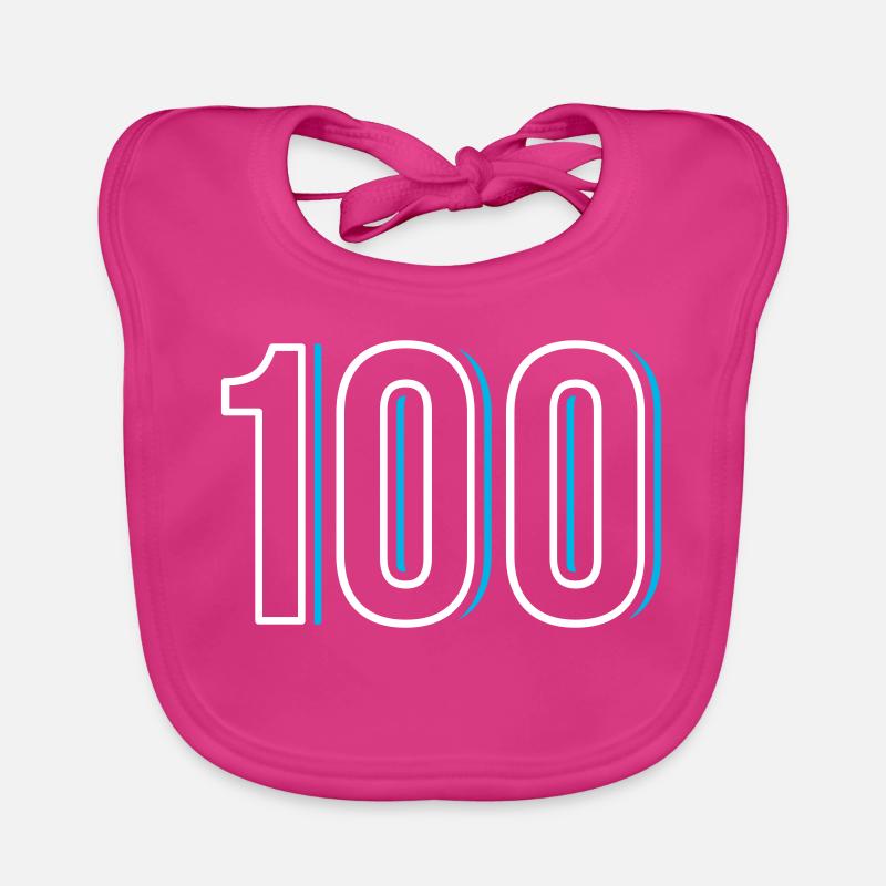 Numéro 100 - Cent - cent Bavoir bio Bébé