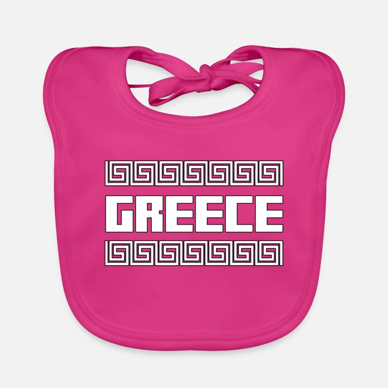 Greece Country Islands Hellas Symbol Gift Organic Baby Bibs