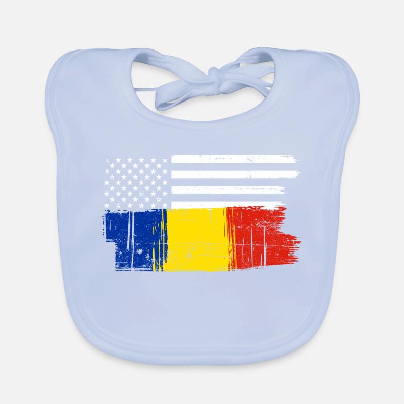 Flag Brush Fusion Organic Baby Bibs