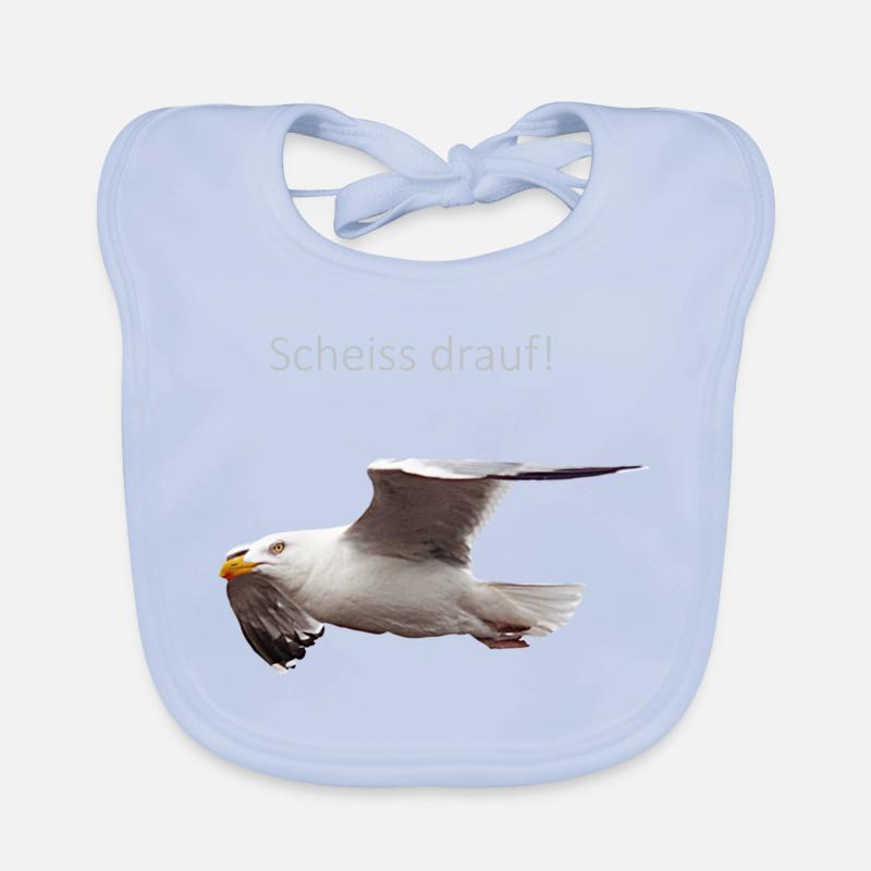 Möwe im Flug Spruch Baby Bio-Lätzchen