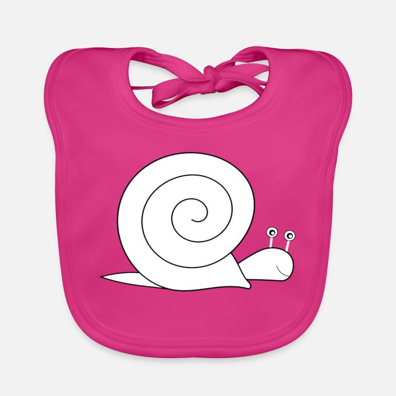 Escargot - Bavoir bio Bébé - fuchsia