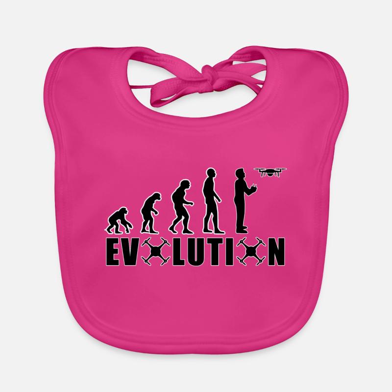 EVOLUTION DROHNE Geschenk Bodenpilot Fliegen Baby Bio-Lätzchen