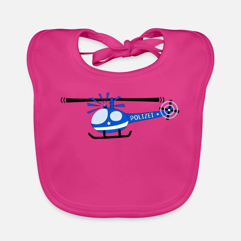 Hubschrauber Polizei Kinder Baby Bio-Lätzchen