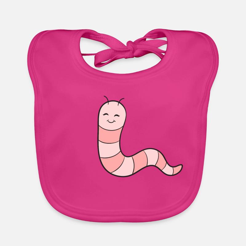 Worm Earthworm Organic Baby Bibs