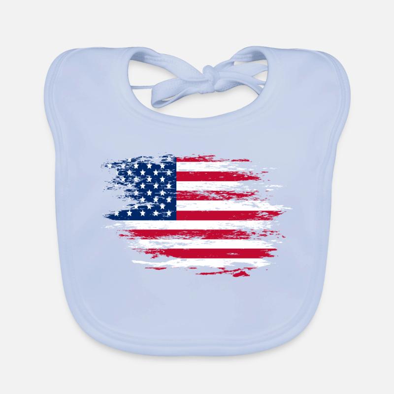 Drapeau des États-Unis utilisé Bavoir bio Bébé