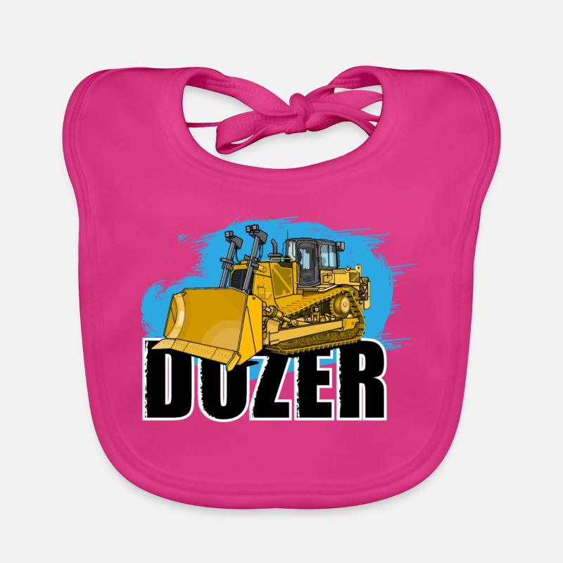 Bulldozer or bulldozer Organic Baby Bibs