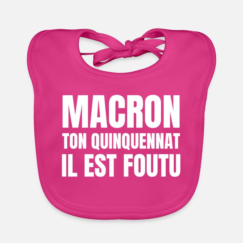 Macron, réforme des retraites Bavoir bio Bébé