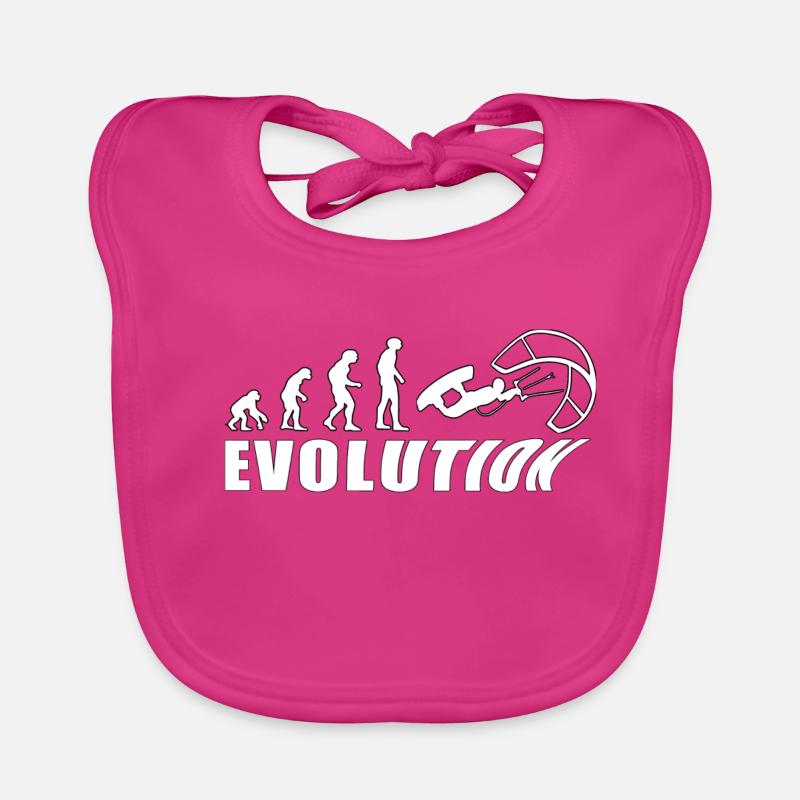 EVOLUTION KITESURF Meer Urlaub Geschenk - Baby Bio-Lätzchen - Fuchsia