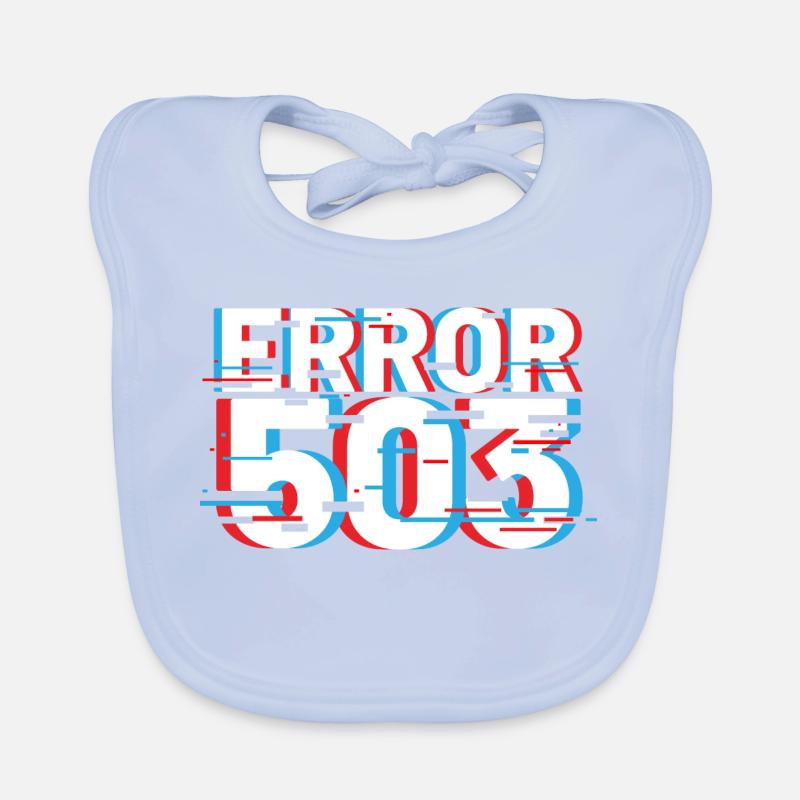 Error 503 Glitch Organic Baby Bibs