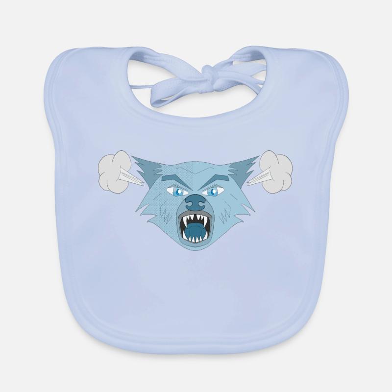 Wütender Wolf Baby Bio-Lätzchen