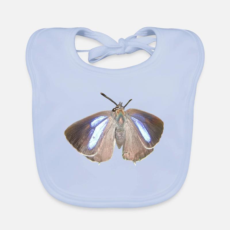Blauer Eichen-Zipfelfalter Baby Bio-Lätzchen