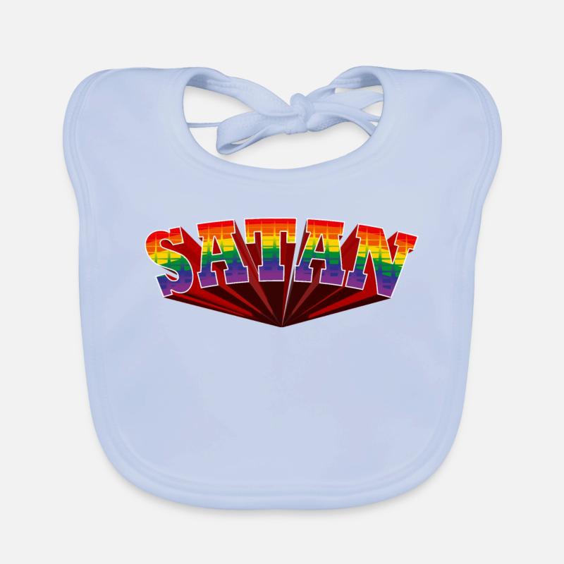 Satan Regenbogen Text Baby Bio-Lätzchen