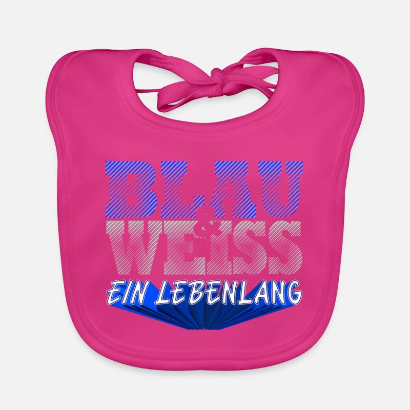 Blau Weiss ein Leben Lang Baby Bio-Lätzchen