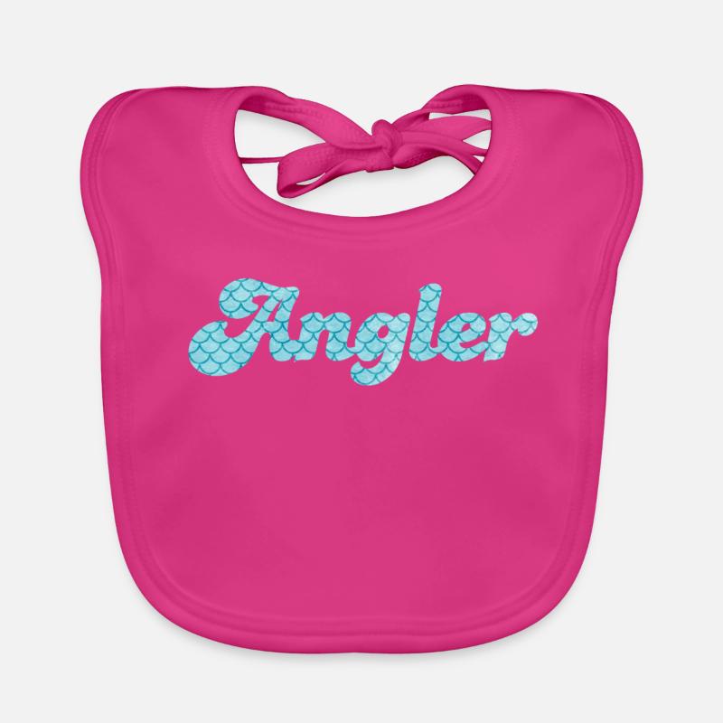 Angler Scale Sayings Pisces Sea Pattern Hobby Organic Baby Bibs