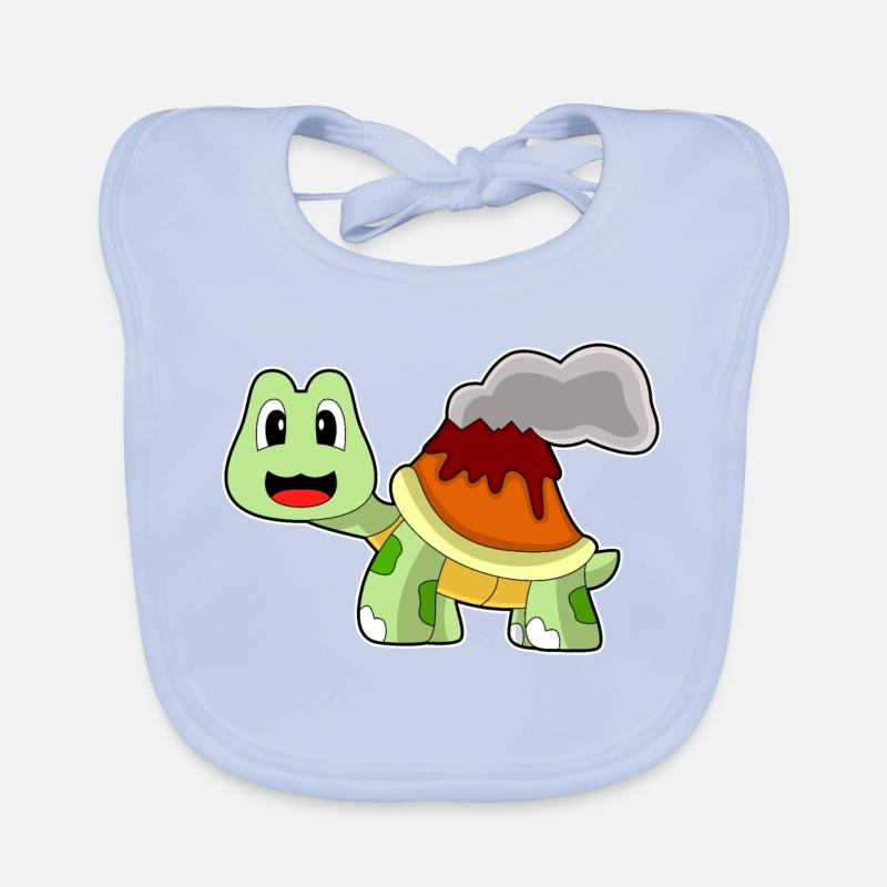 Turtle Volcano Organic Baby Bibs