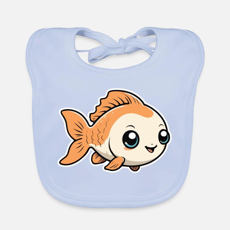 Petit Mignon Bébé Poisson Poisson Bavoir bio Bébé