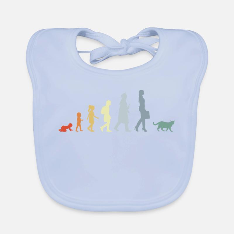 Evolution of a cat lover Organic Baby Bibs