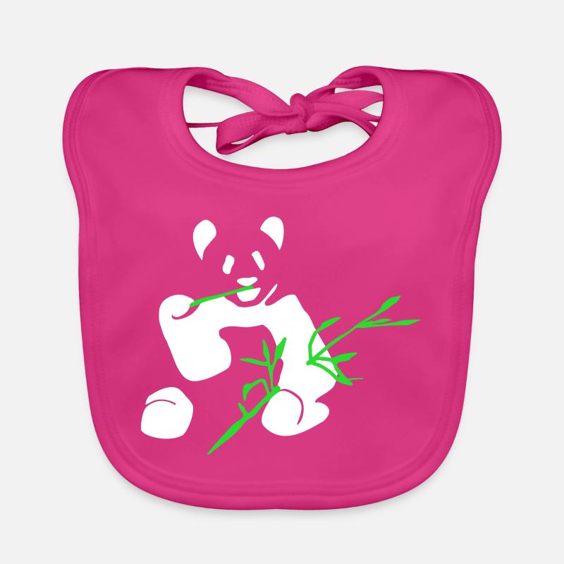 Panda avec bambou Bavoir bio Bébé