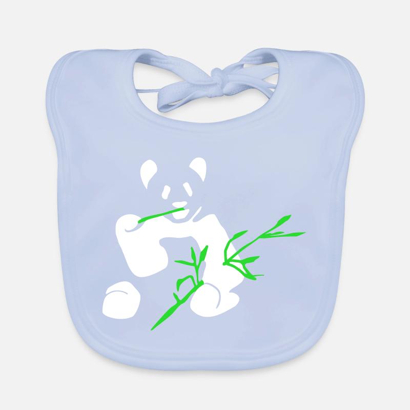 Panda mit Bambus Baby Bio-Lätzchen