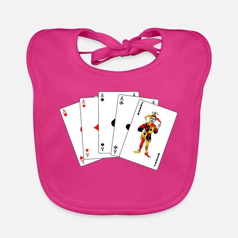 Five cards Five of a kind Organic Baby Bibs