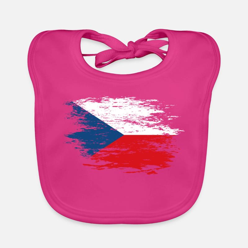 Drapeau de la République tchèque utilisé Bavoir bio Bébé