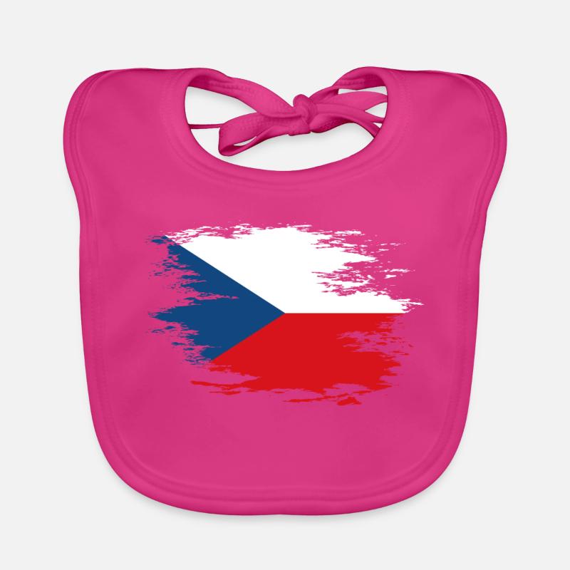 Drapeau de la République tchèque utilisé design Bavoir bio Bébé