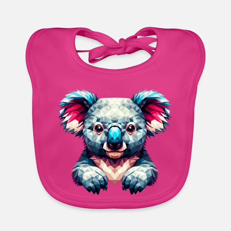 Polygonaler Koala Baby Bio-Lätzchen