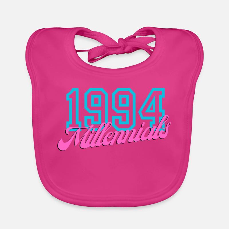 1994 Millennials Retro Datum Design Baby Bio-Lätzchen