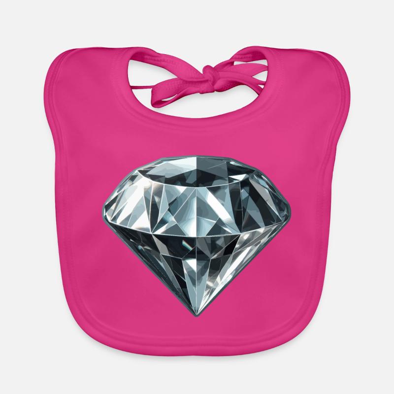 Precious Diamond Gemstone Organic Baby Bibs