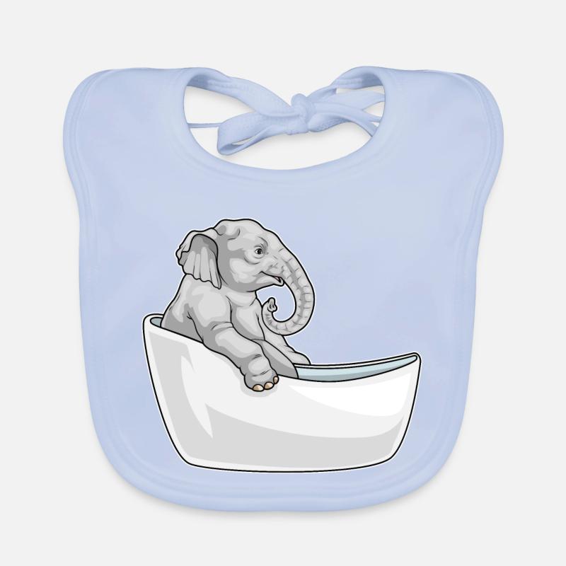 Baignoire de bain éléphant Bavoir bio Bébé